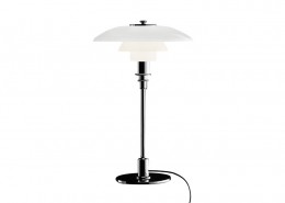 светильник, дания, Louis Poulsen, опаловое стекло, хромированная латунь