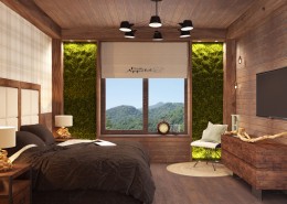 Дизайн интерьера спальни п. Красная поляна от Студии FRINO