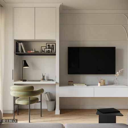 Дизайн интерьера квартиры студии в современном стиле