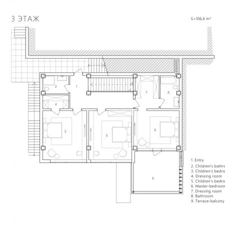 План 3-го этажа частного дома